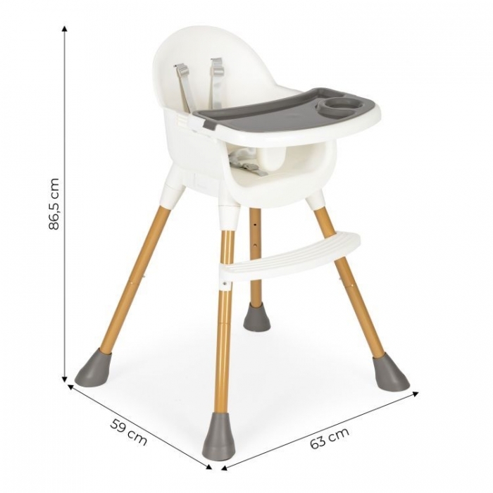 Scaun de masa pentru copii Ecotoys HA-042 - Alb