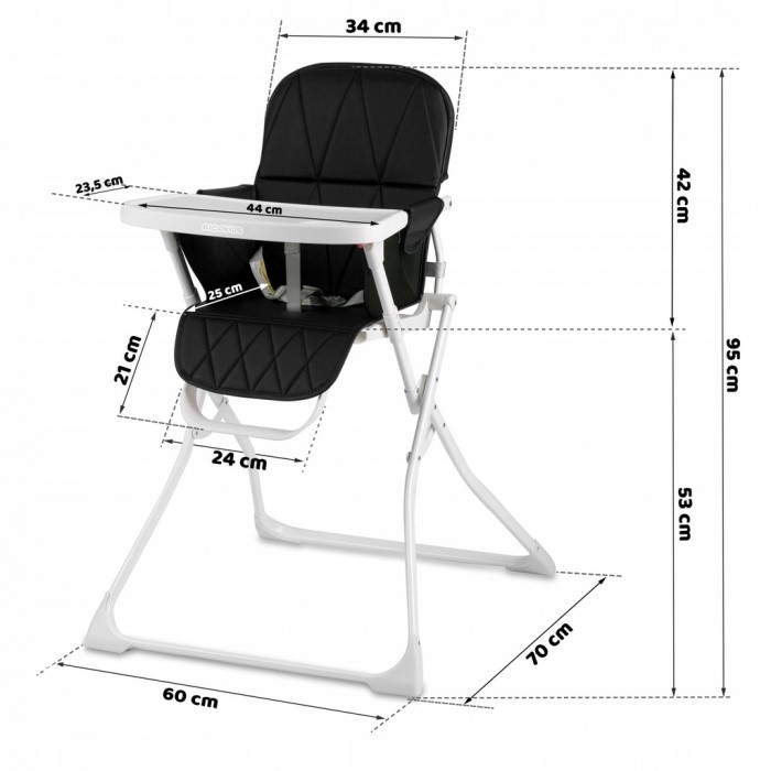 Scaun de masa Ricokids Nuco - Negru