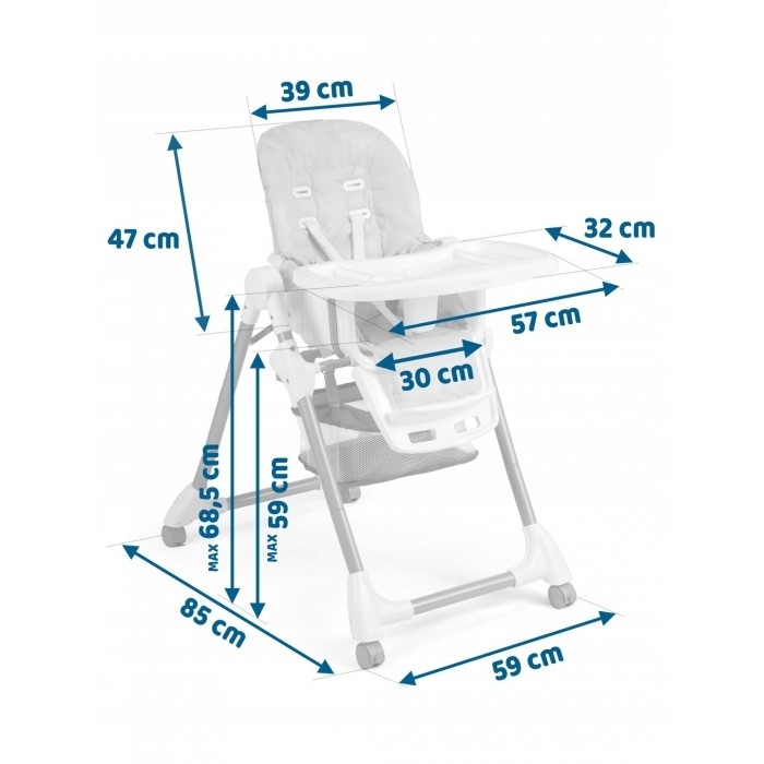 Scaun de masa Ricokids Simo - Albastru