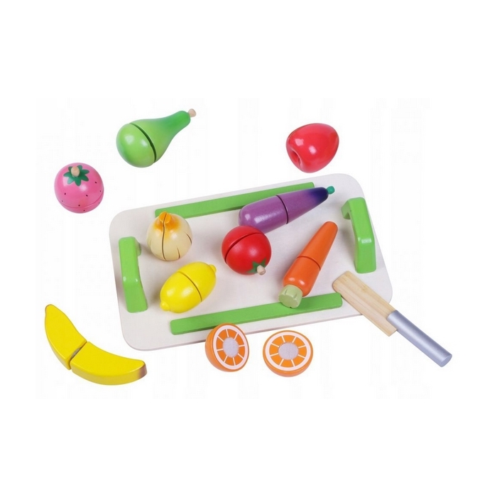 Set de fructe si legume din lemn 4309 Ecotoys
