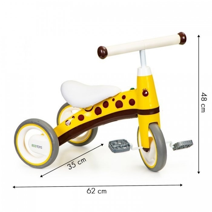 Tricicleta cu pedale Ecotoys LC-V1850 - Galben