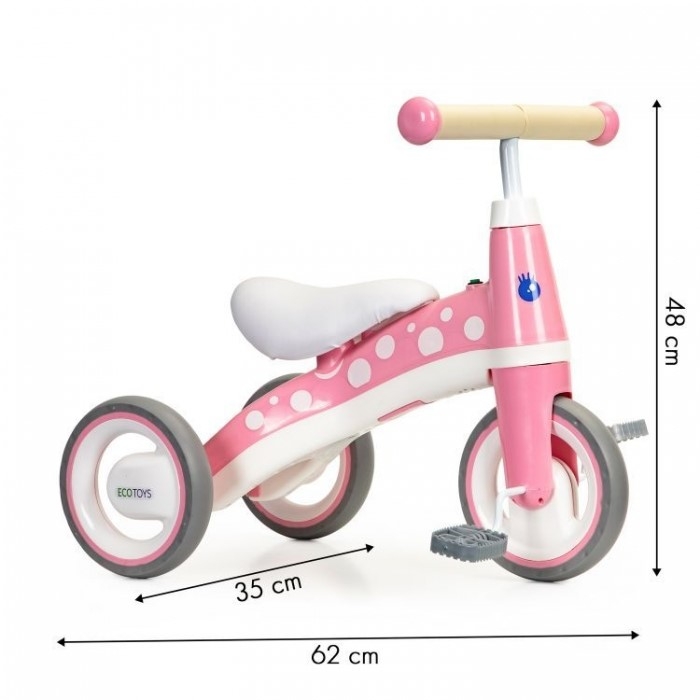 Tricicleta cu pedale Ecotoys LC-V1850 - Roz