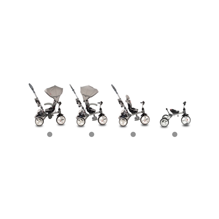 Tricicleta cu sezut reversibil Sun Baby 007 Little Tiger - Grey