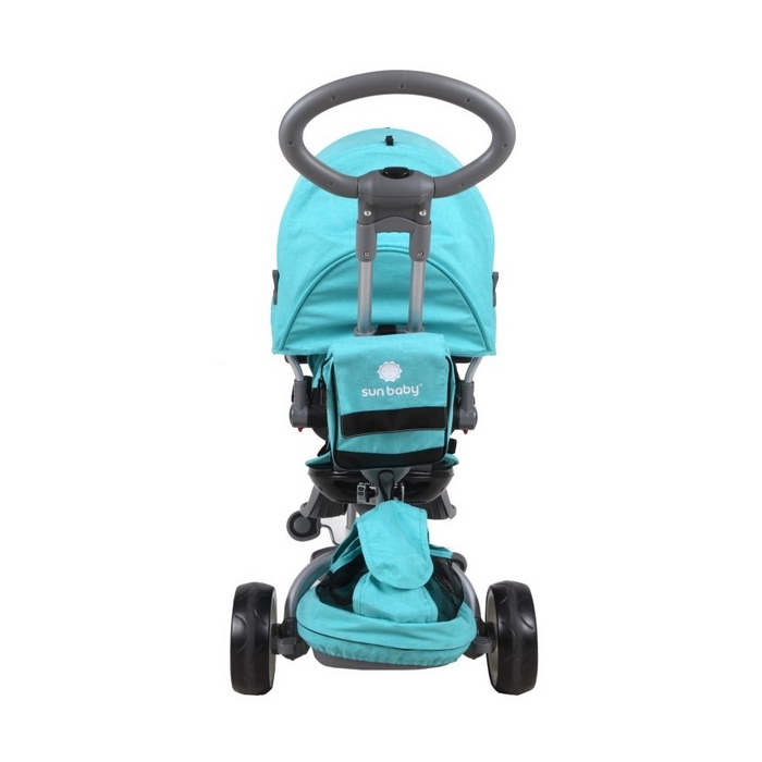 Tricicleta cu sezut reversibil Sun Baby 007 Little Tiger - Melange Turquoise