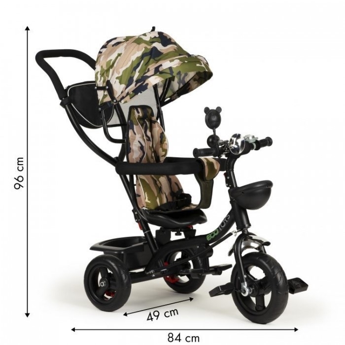 Tricicleta cu sezut rotativ Ecotoys JM-066-9 - Camuflaj
