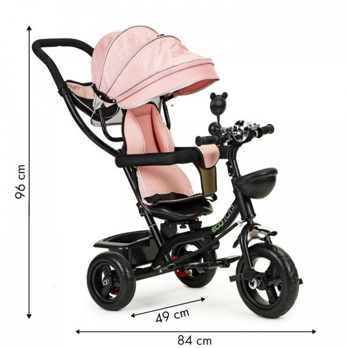 Tricicleta Cu Sezut Rotativ Ecotoys JM-066-9 - Roz