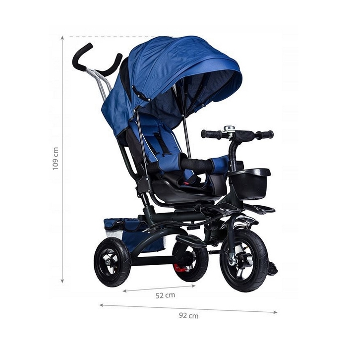 Tricicleta cu sezut rotativ Ecotoys JM-068-17 - Albastra