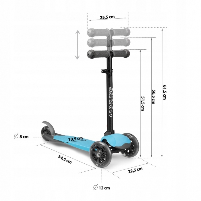 Trotineta cu roti cu LED Ricokids Loco 765100 - Albastru