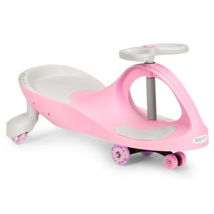 Trotineta gravitationala tip barca cu roti LED Ecotoys YM-SW-1 - Roz