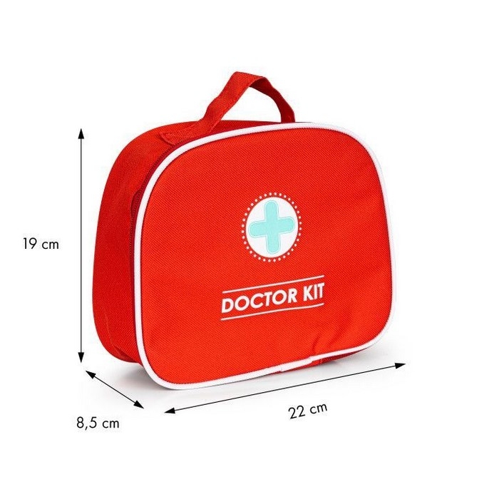 Trusa medicala cu 9 elemente din lemn Ecotoys 4501